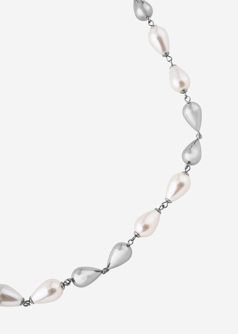 steel pearl necklace PERFECT