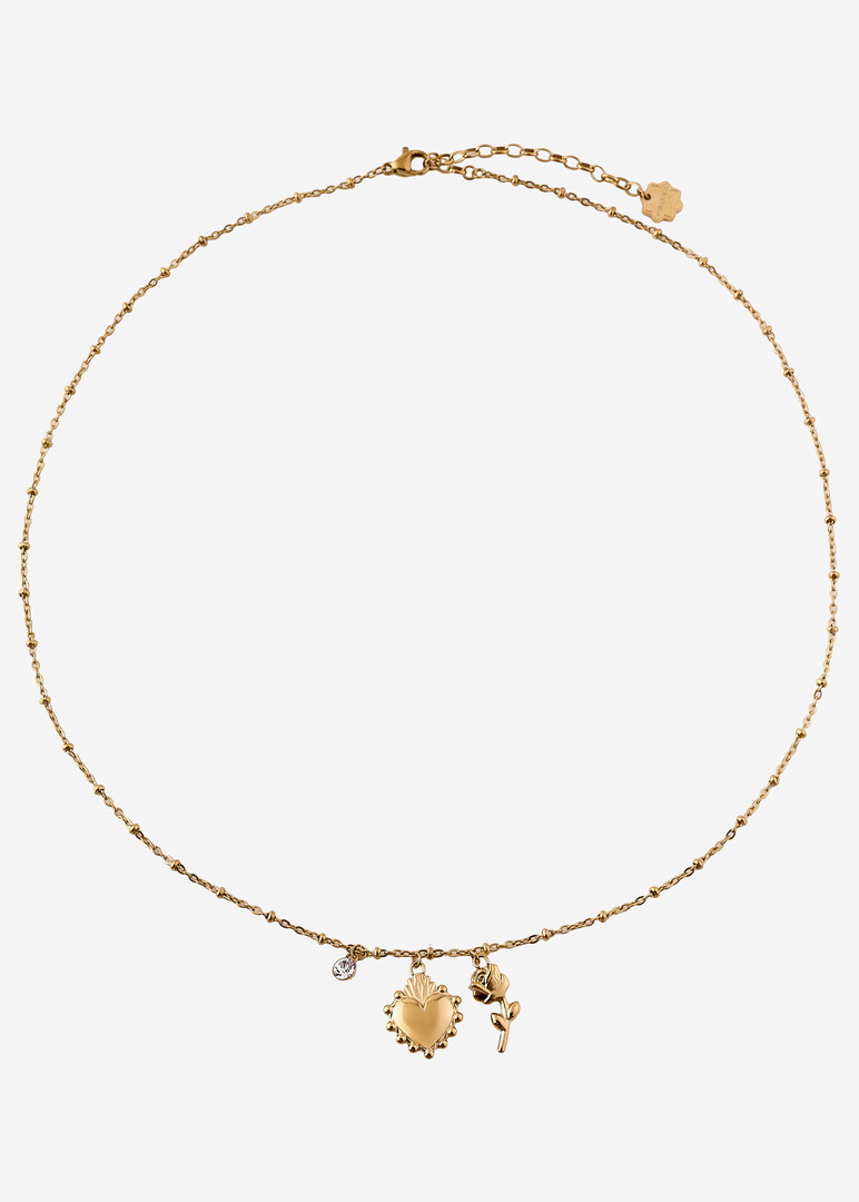 gold-plated crystal steel choker CHAKRA