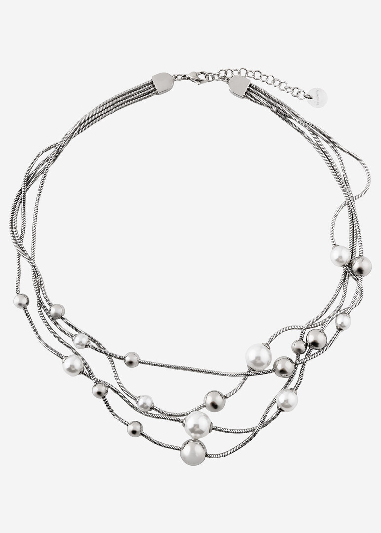 steel pearl necklace PERFECT