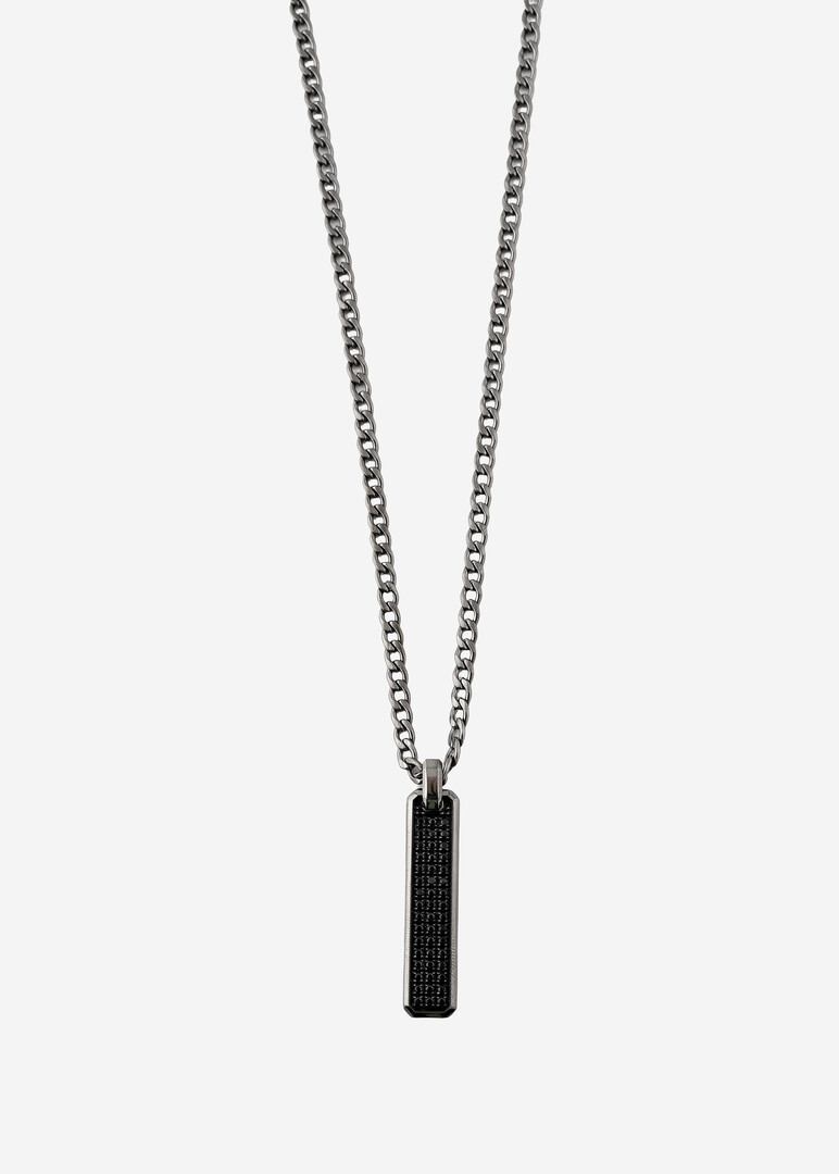 steel pendant with cubic zirconia INK
