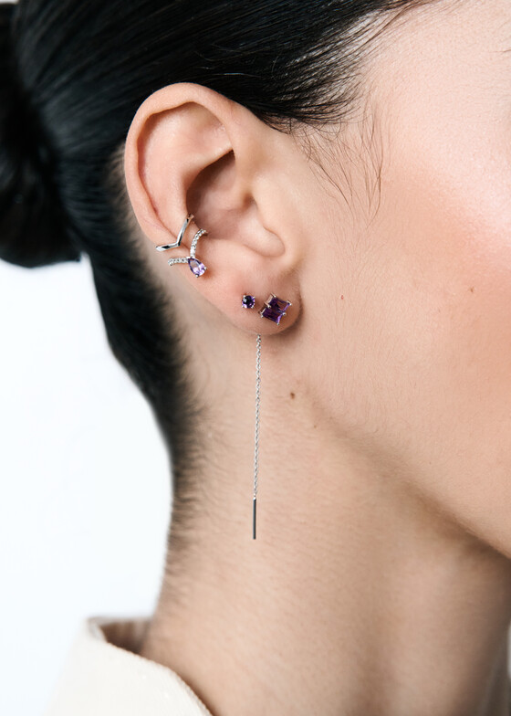 Серьги Herald Percy Diamonds Серьги из белого золота с аметистами