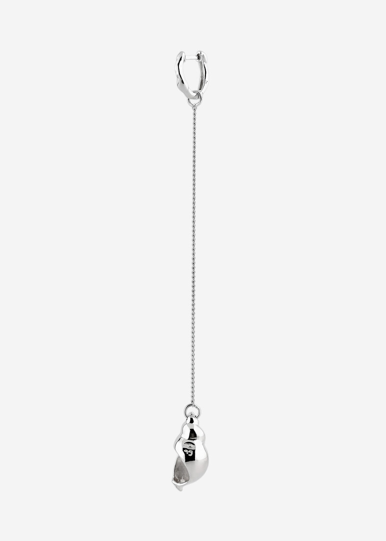 single silver earring «Shell» small