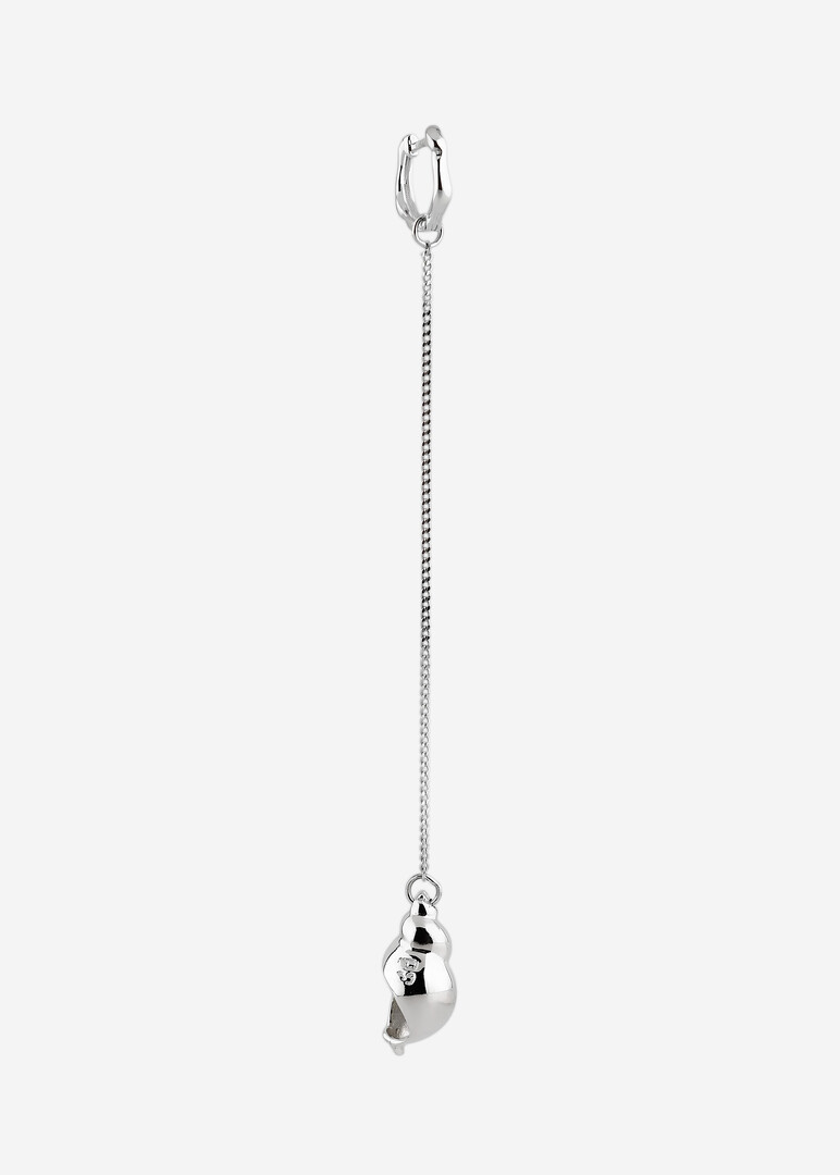 single silver earring «Shell» small