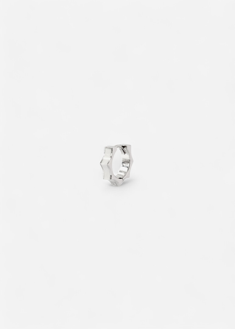 white gold piercing with white enamel Parфенон