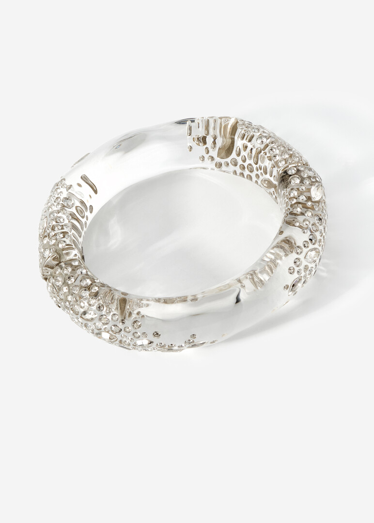прозрачный браслет confetti crystal lucite hinge