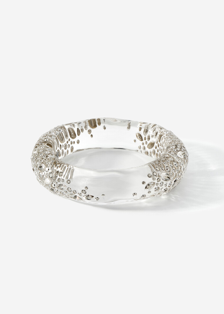 прозрачный браслет confetti crystal lucite hinge