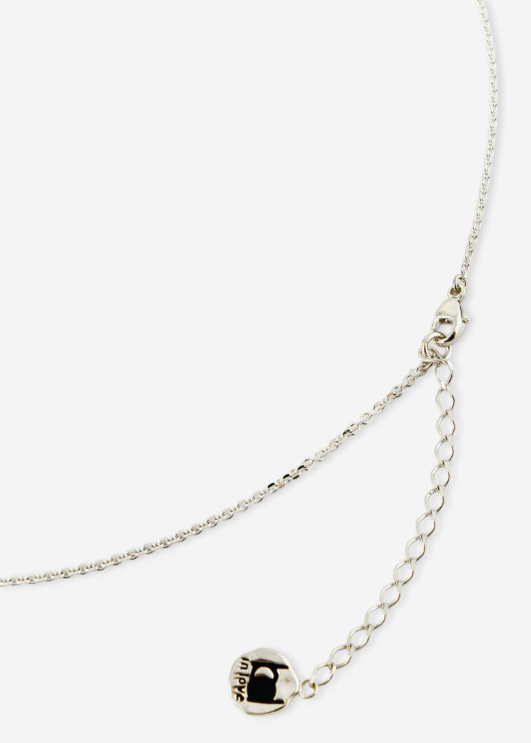Gilded silver necklace with cubic zirconia «Money Magnet».