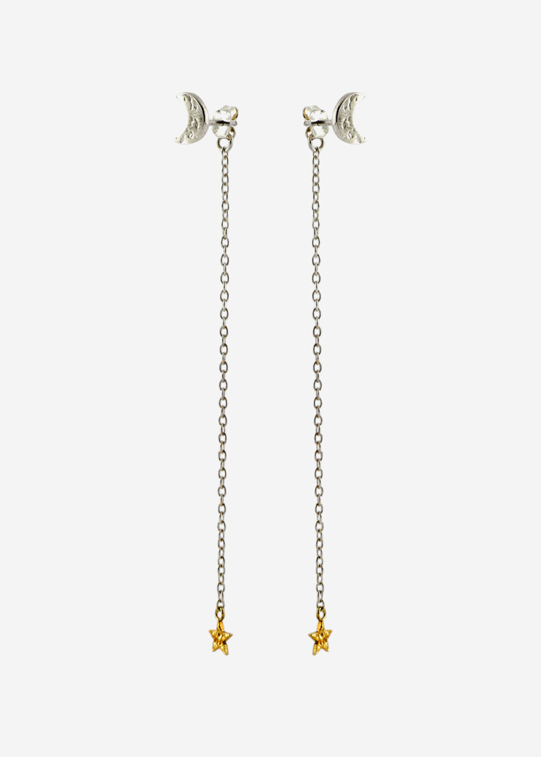 Gold-plated silver earrings «Make a Wish».