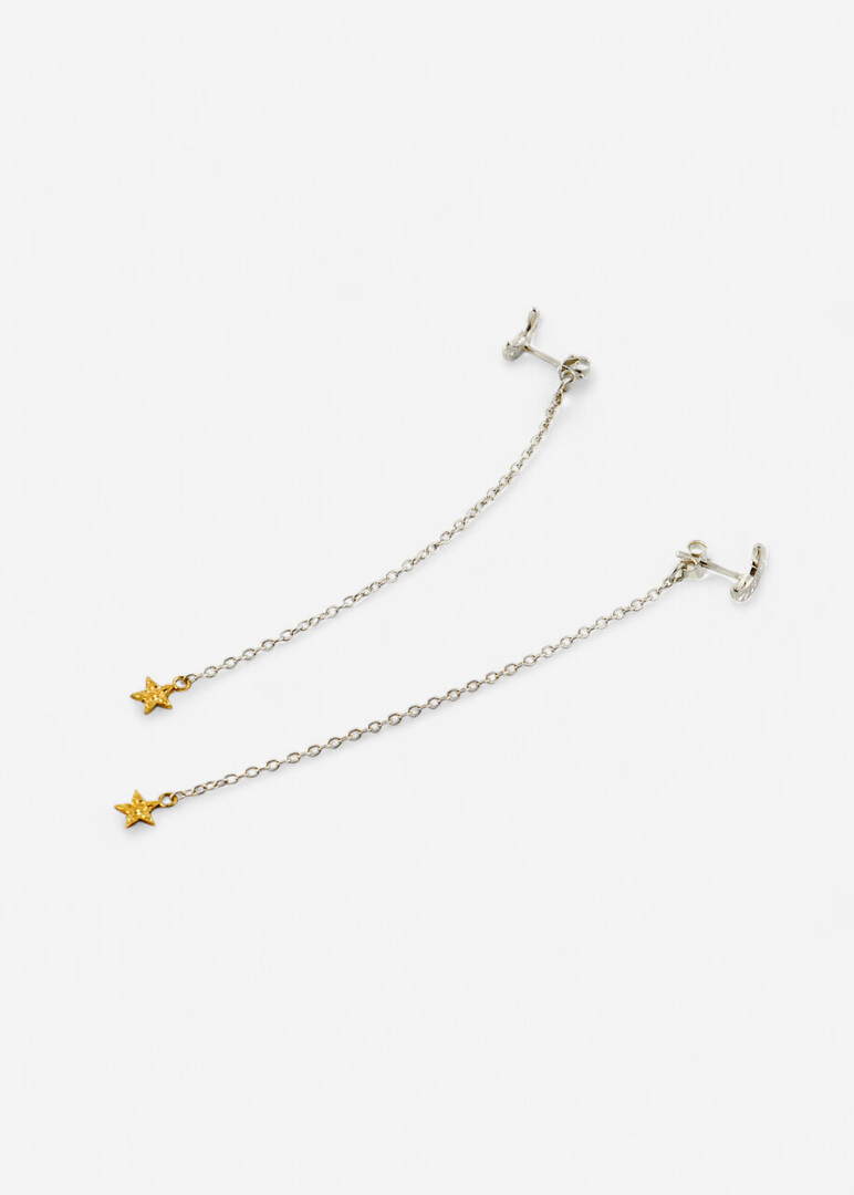 Gold-plated silver earrings «Make a Wish».