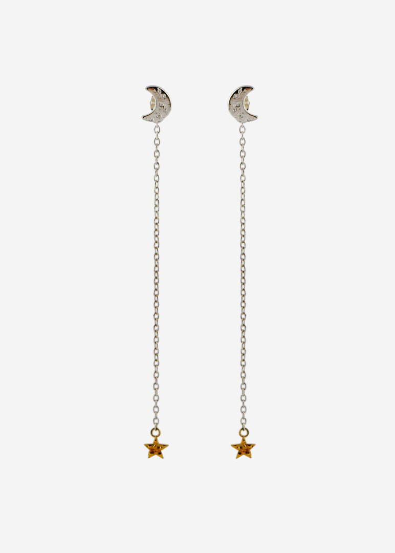 Gold-plated silver earrings «Make a Wish».