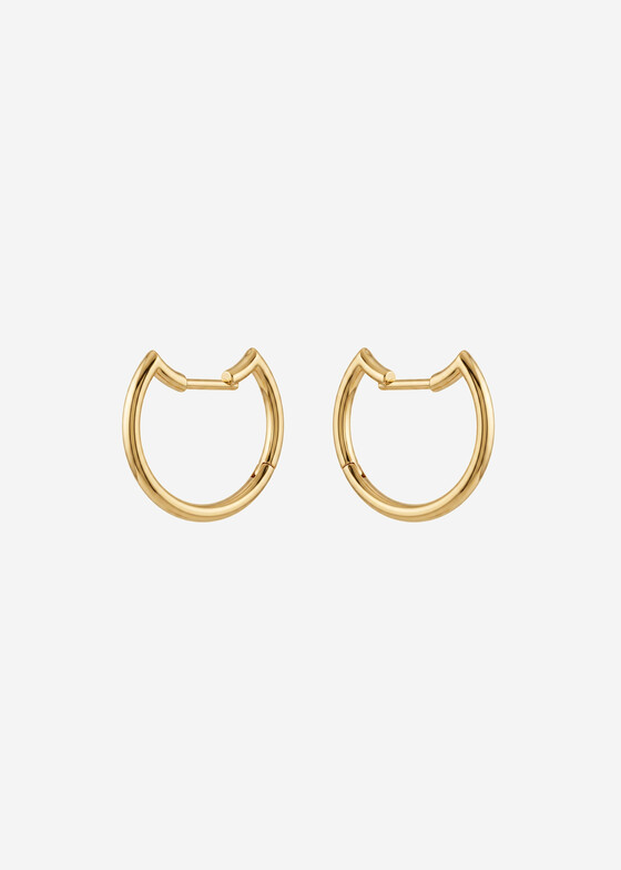 Серьги-кольца Wisteria Gems Позолоченные серьги-конго из серебра