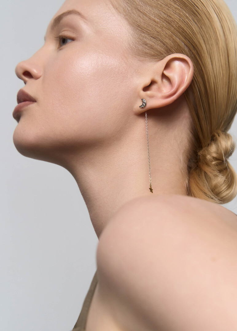 Gold-plated silver earrings «Make a Wish».