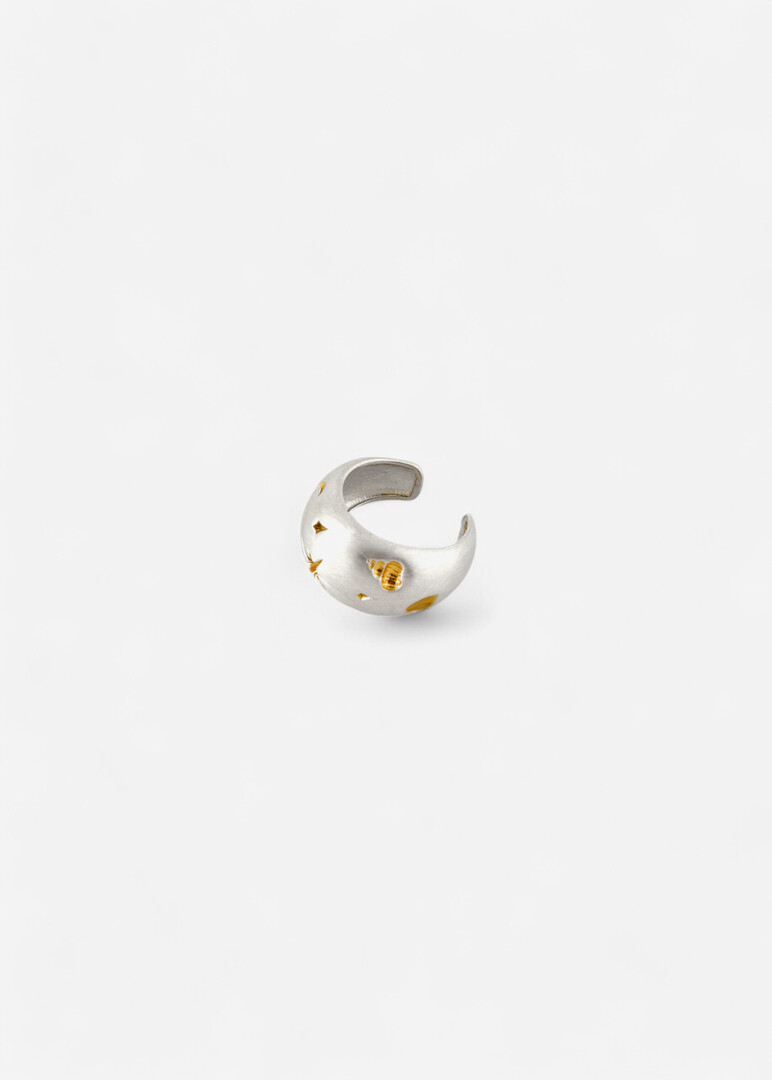 Gold-plated silver cuff «Soul's journey»