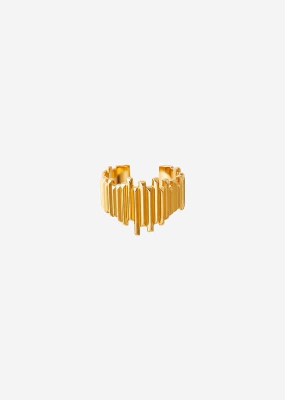 Тонкие кольца GOLDENGAL Позолоченное кольцо из серебра «Ледник»