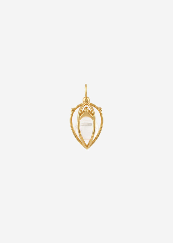 Кулоны и подвески Wisteria Gems Позолоченная подвеска из серебра с хрусталем