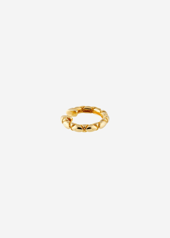 Каффы GOLDENGAL Позолоченный кафф «Шоколадный бублик» из серебра