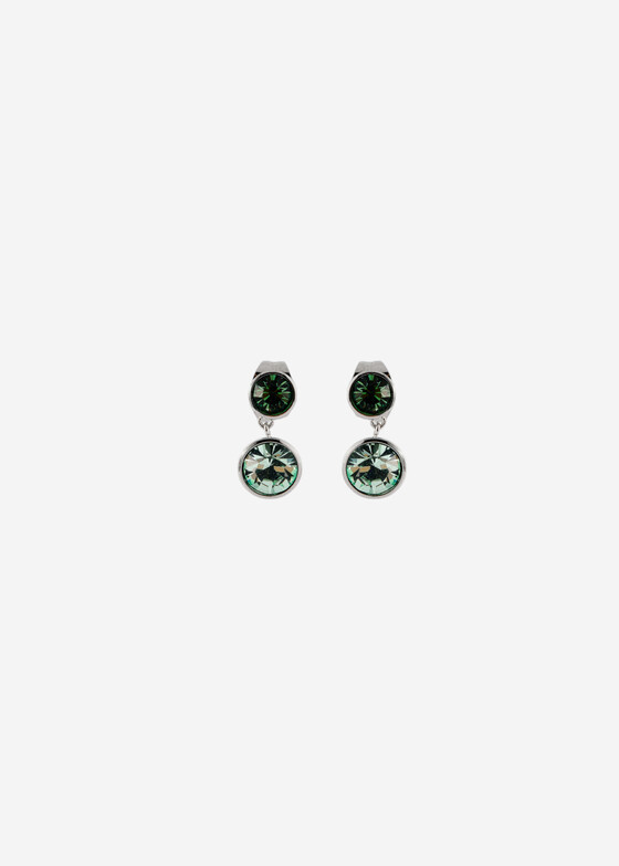 Пусеты Brosway Серебристые серьги с зелеными кристаллами EARRINGS SYMPHONIA