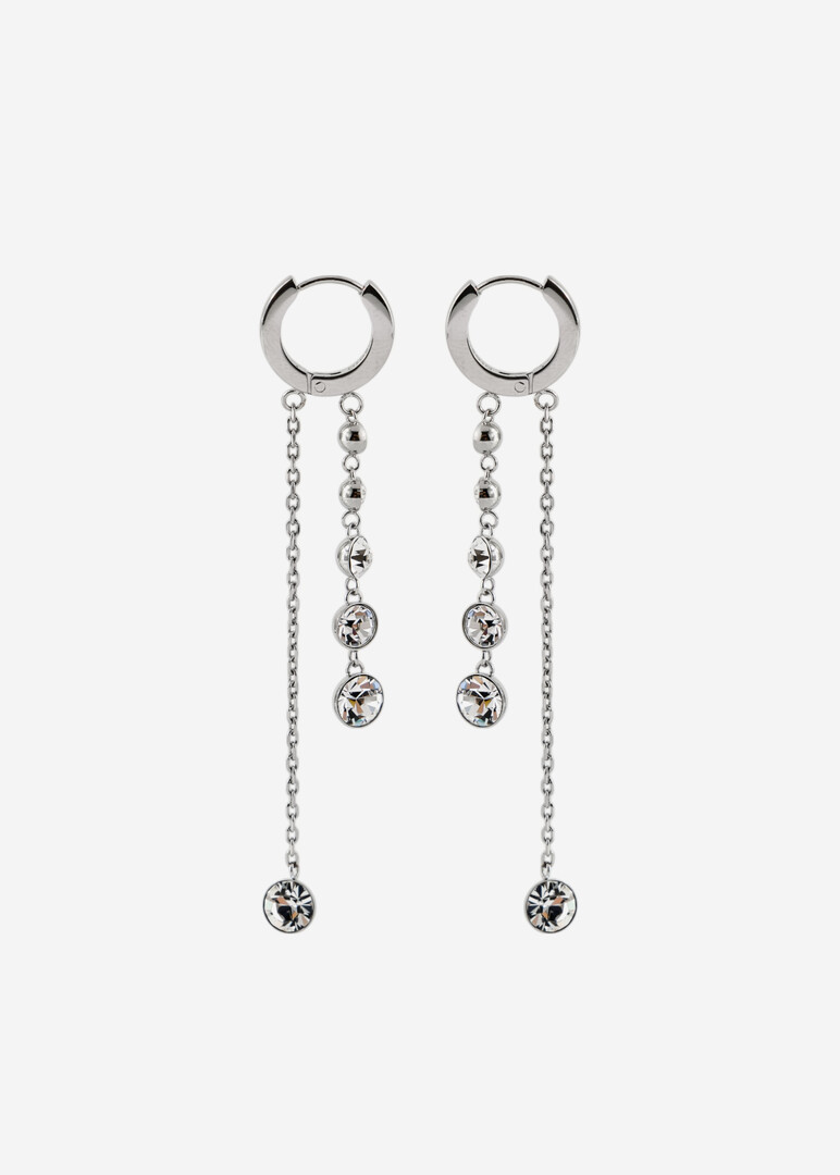 Silver earrings with crystals EARRINGS SYMPHONIA