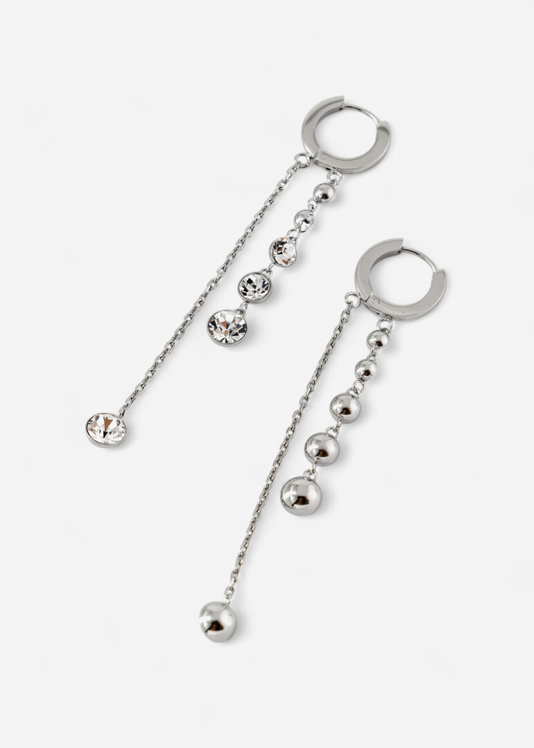 Silver earrings with crystals EARRINGS SYMPHONIA
