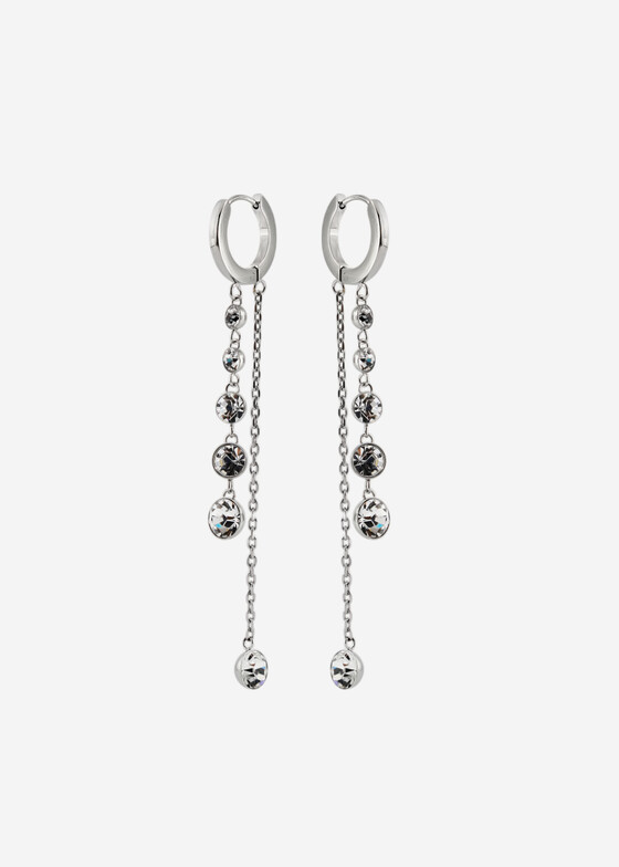 Длинные серьги Brosway Серебристые серьги с кристаллами EARRINGS SYMPHONIA