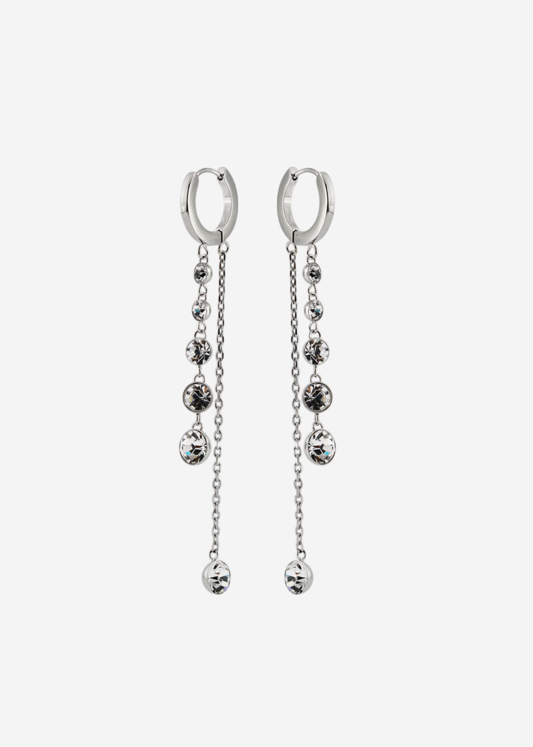 Silver earrings with crystals EARRINGS SYMPHONIA