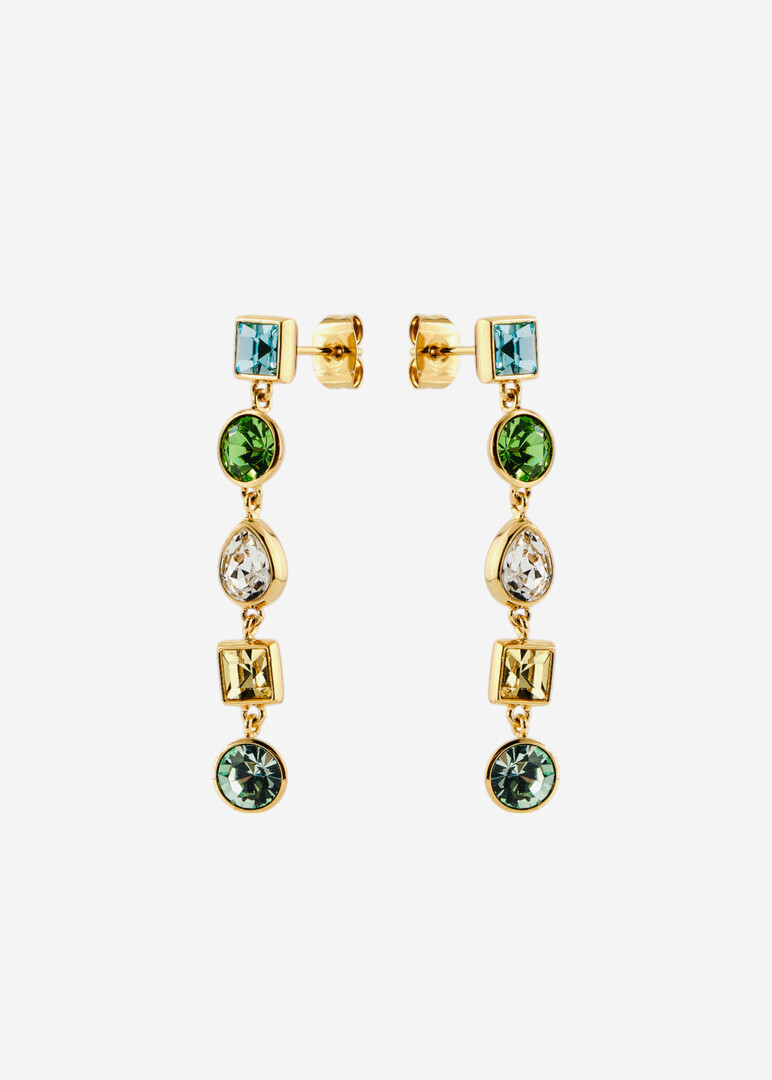 Золотистые серьги с кристаллами EARRINGS SYMPHONIA