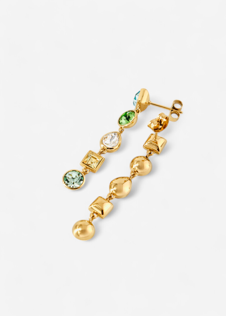 Золотистые серьги с кристаллами EARRINGS SYMPHONIA
