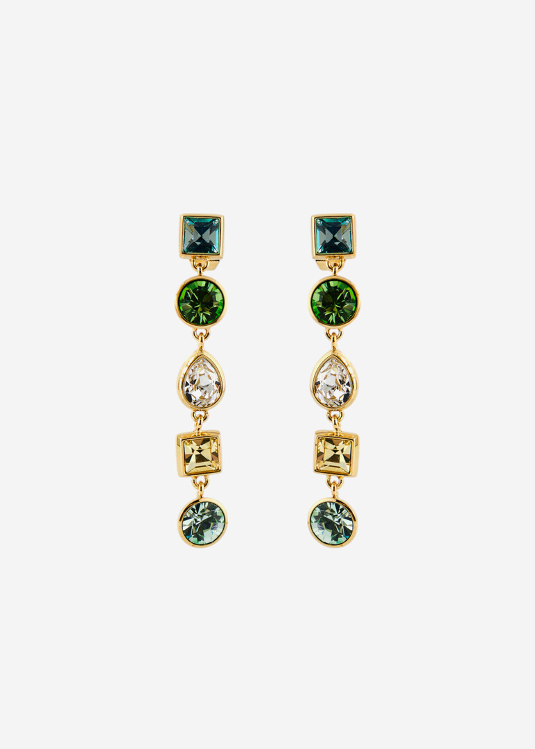 Золотистые серьги с кристаллами EARRINGS SYMPHONIA