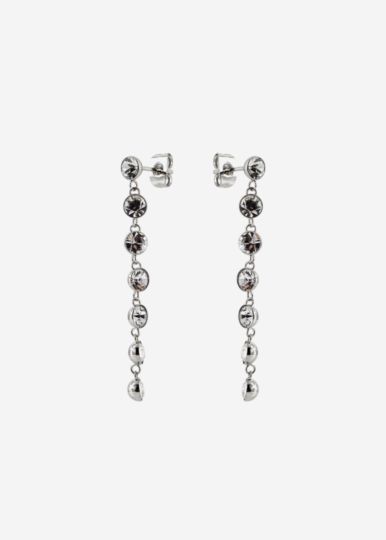 Silver earrings with crystals EARRINGS SYMPHONIA