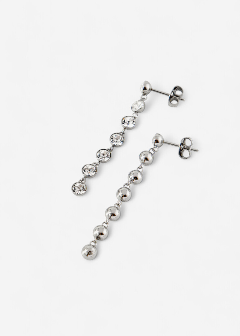 Silver earrings with crystals EARRINGS SYMPHONIA