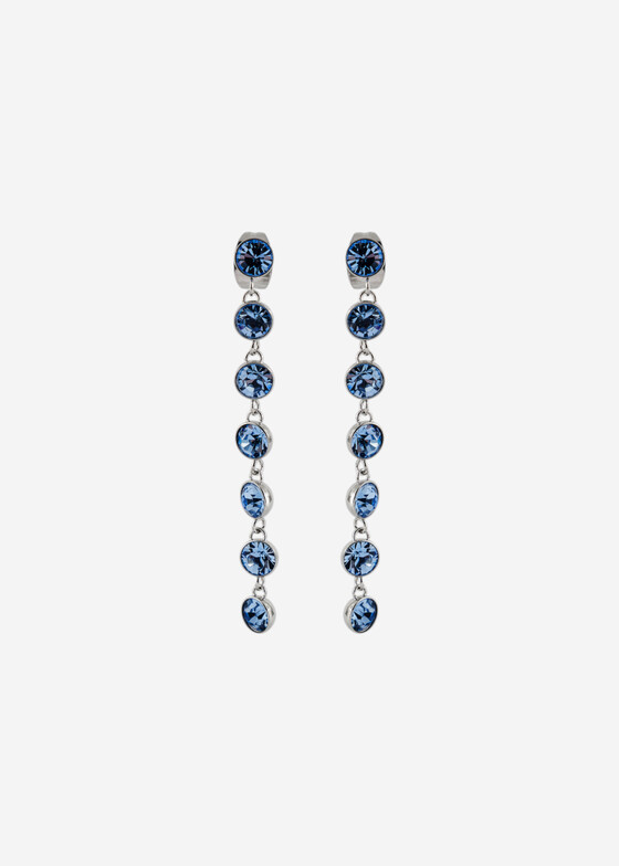 Длинные серьги Brosway Серебристые серьги с голубыми кристаллами EARRINGS SYMPHONIA