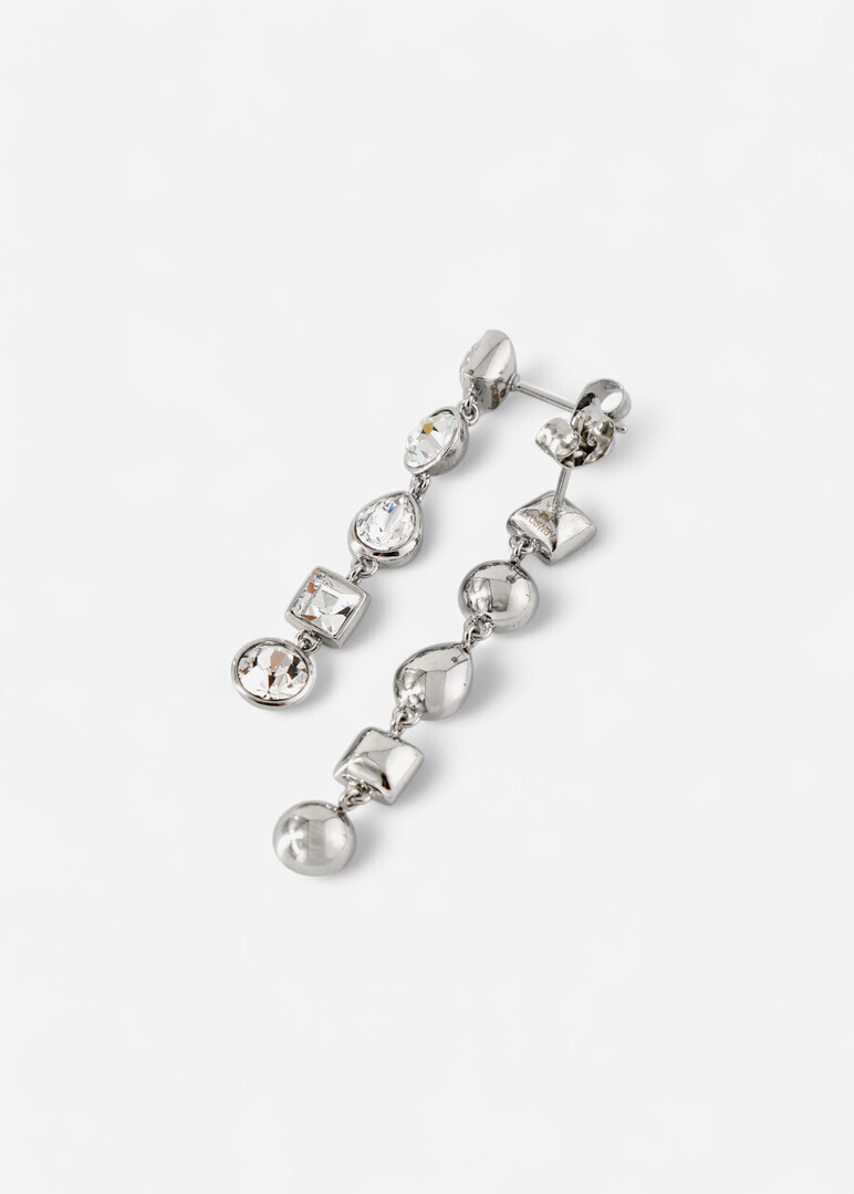 Silver earrings with crystals EARRINGS SYMPHONIA