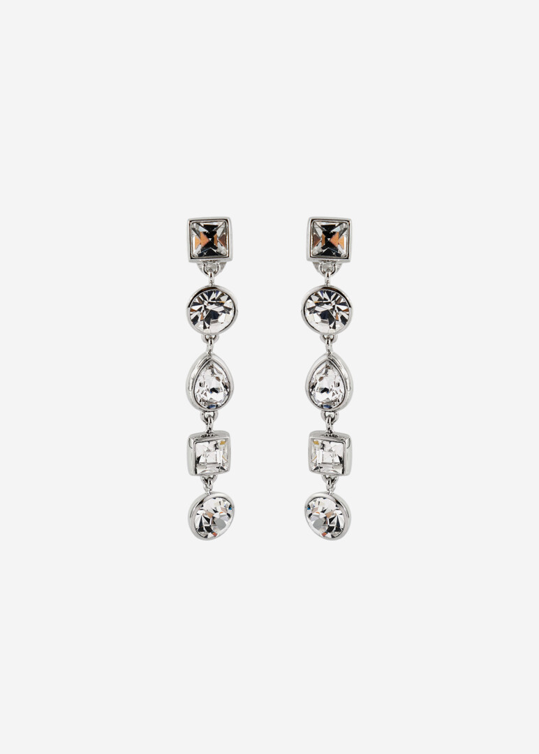 Silver earrings with crystals EARRINGS SYMPHONIA