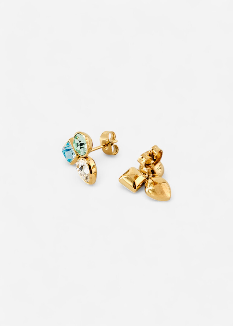 Gold earrings with crystals EARRINGS SYMPHONIA