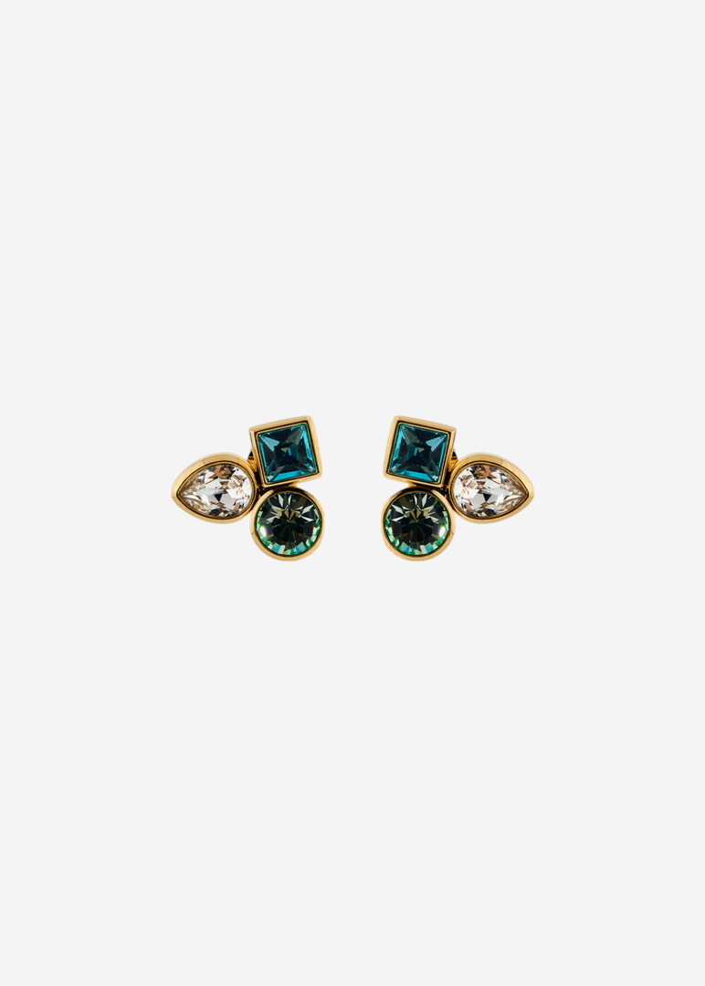 Gold earrings with crystals EARRINGS SYMPHONIA