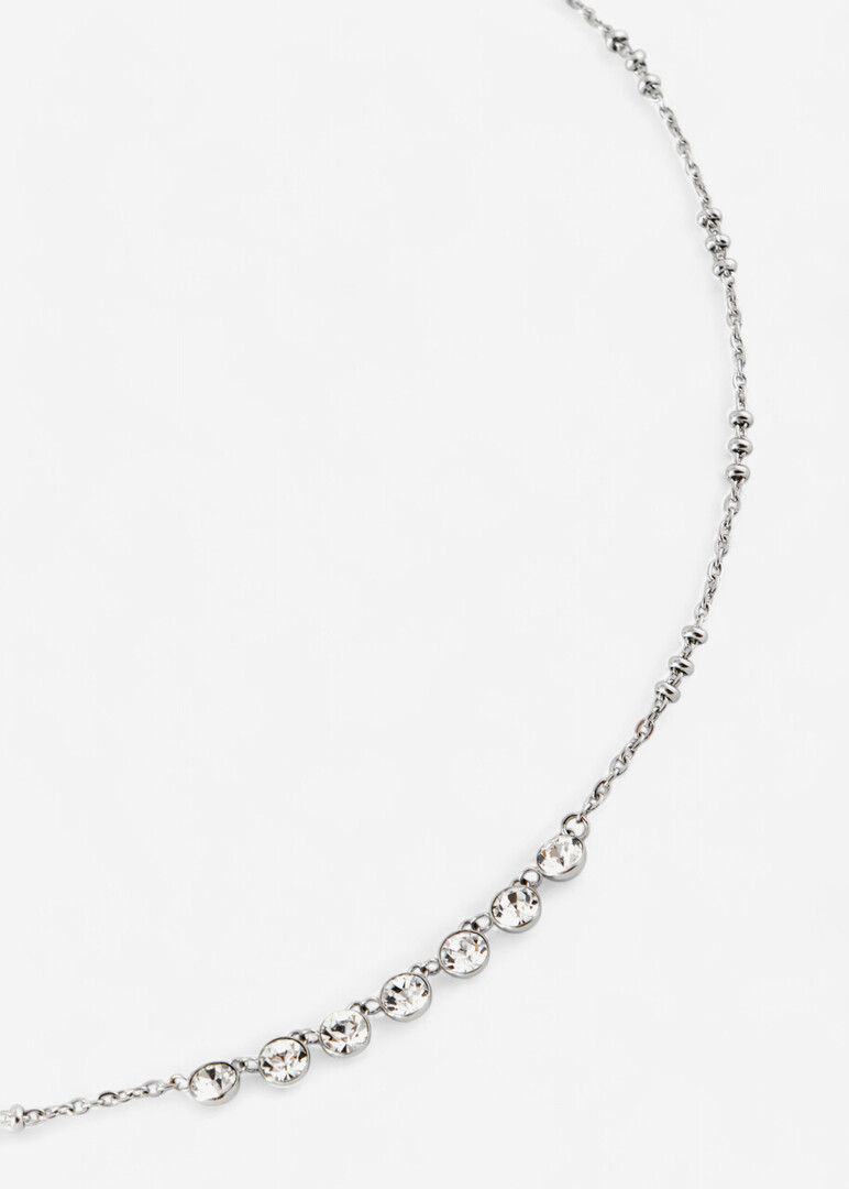Silver necklace with crystals NECKLACE SYMPHONIA