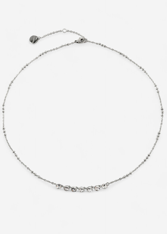Колье с подвесами Brosway Серебристое колье с кристаллами NECKLACE SYMPHONIA