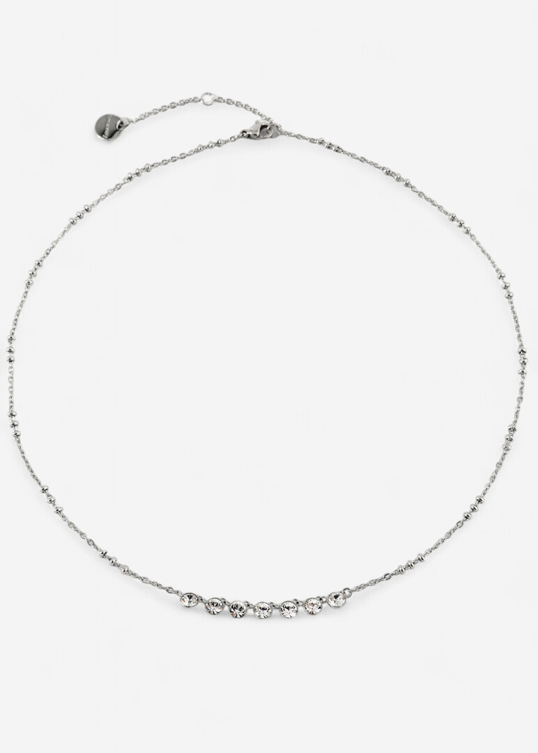 Silver necklace with crystals NECKLACE SYMPHONIA