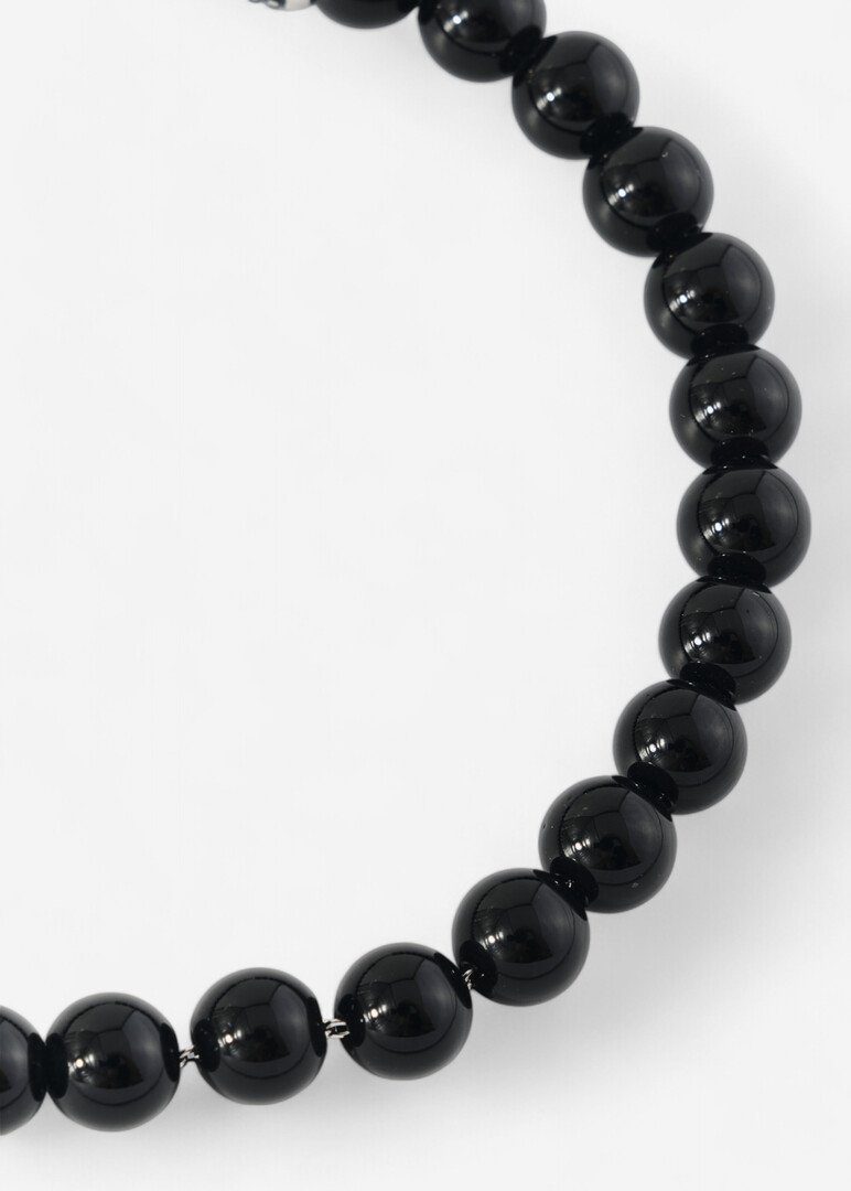 Silver bracelet with black onyx BRACELET BULLET