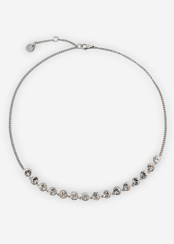 Колье с подвесами Brosway Серебристое колье с кристаллами NECKLACE SYMPHONIA