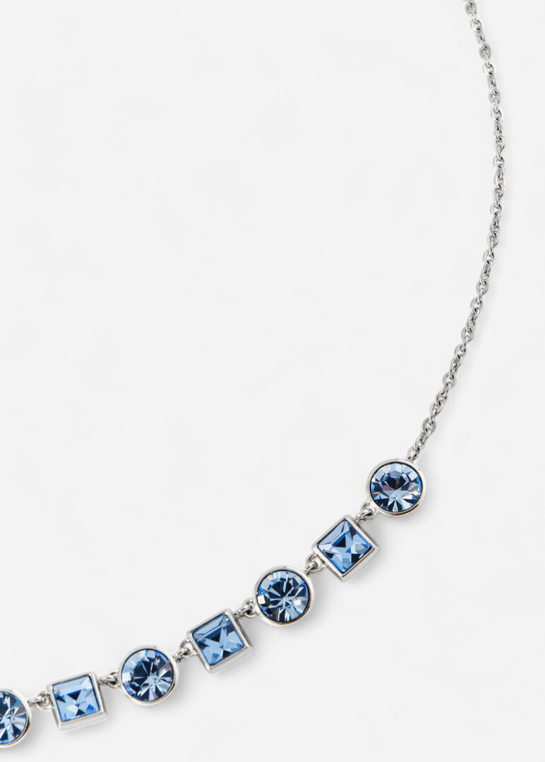 Silver necklace with blue crystals NECKLACE SYMPHONIA