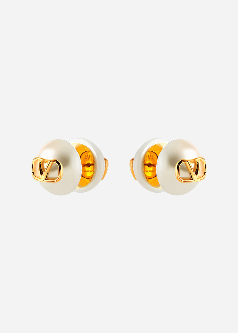 VLOGO SIGNATURE earrings with pearls