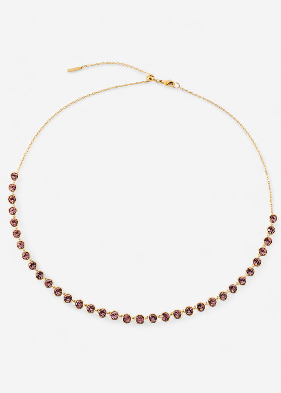 Колье-цепи Brosway Золотистое колье с розовыми кристаллами NECKLACE SYMPHONIA