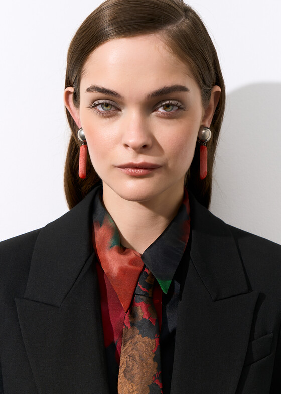 Клипсы Moschino Красные клипсы Chalk Drop