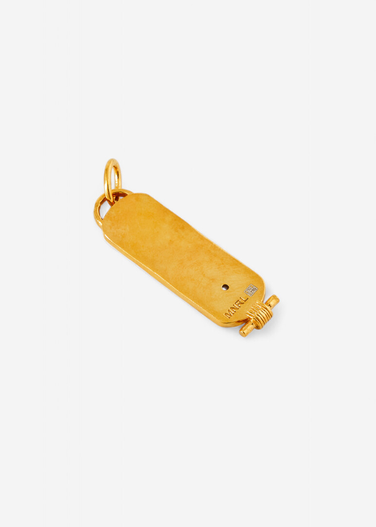 Gold-plated MANIFEST pendant in silver with white Topaz