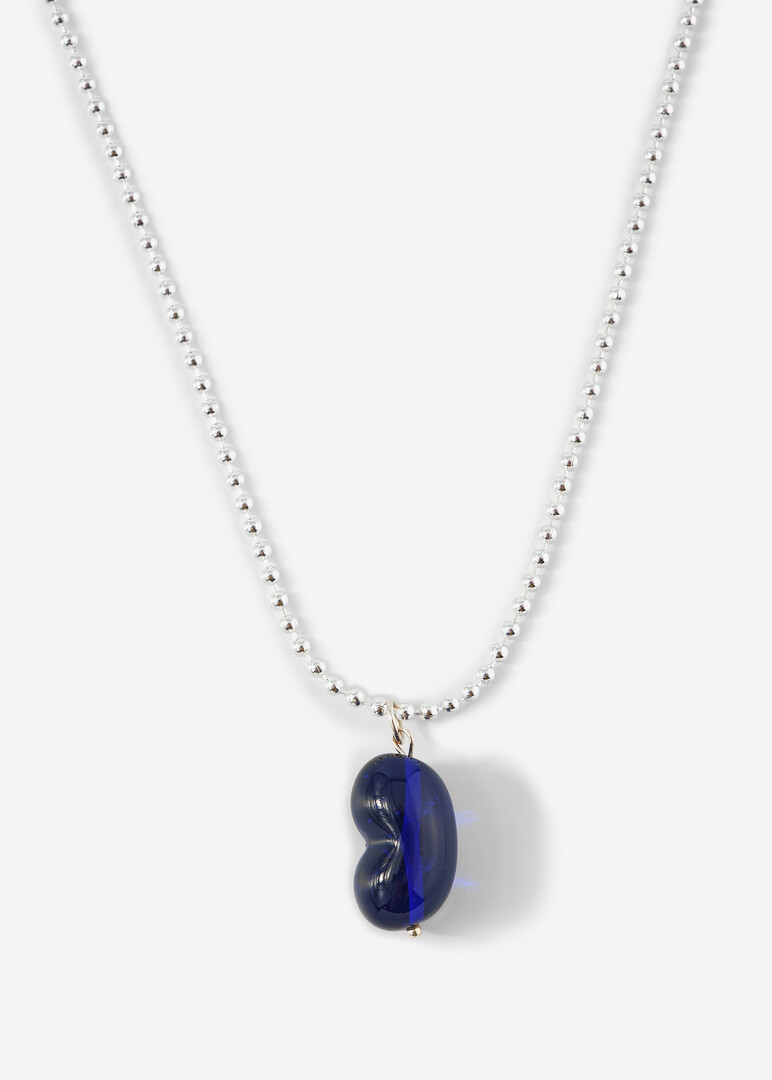 necklace with a pendant made of glass “BEAN", No.60 KLEIN