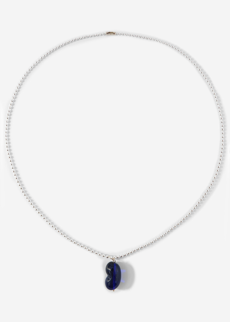 necklace with a pendant made of glass “BEAN", No.60 KLEIN