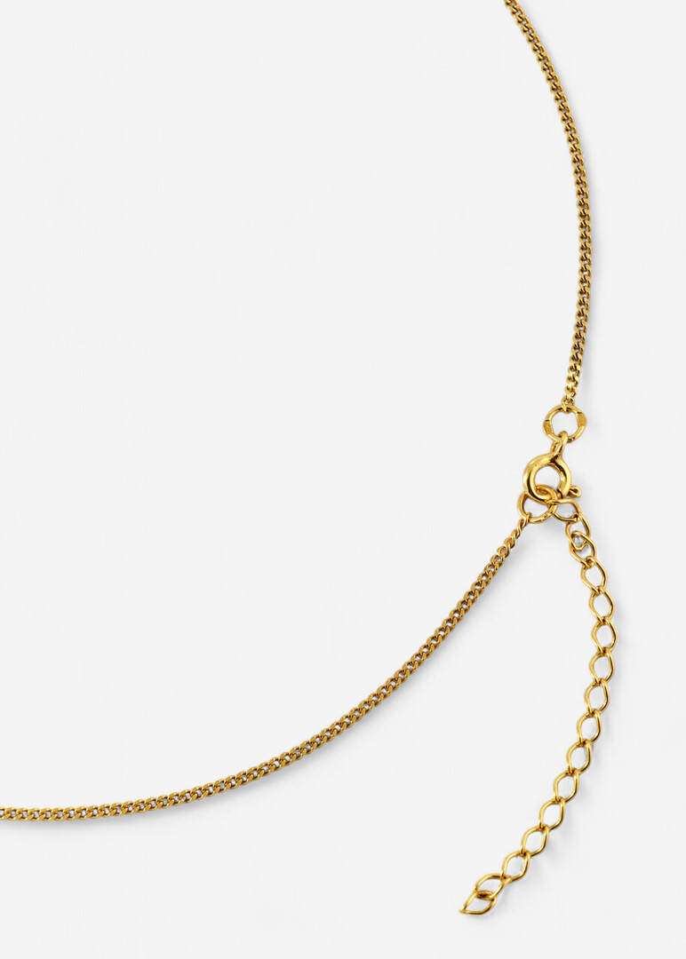 Gilded silver necklace with an irregular seashell