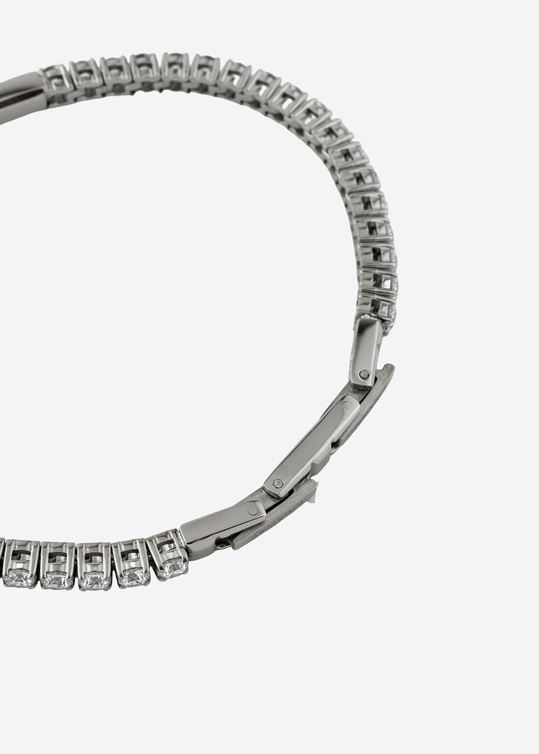 steel bracelet with cubic zirconia AVANTGARDE