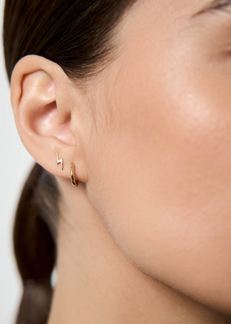 Blush Earrings zipper Pouches made of gold